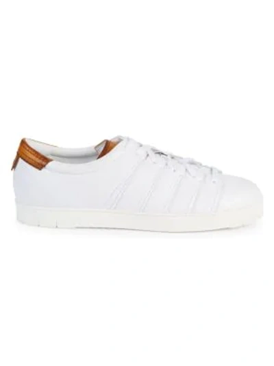 Shop Corthay Nine Leather Sneakers In Neutro