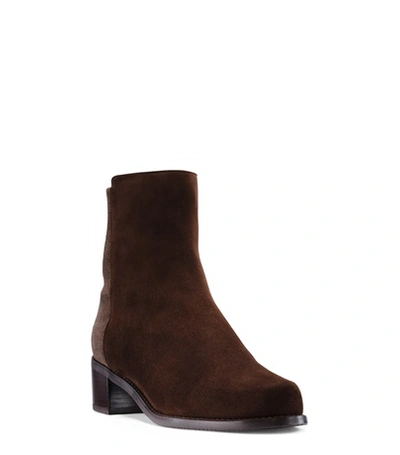 Shop Stuart Weitzman Easyon Reserve In Walnut Brown Suede With Stretch Elastic