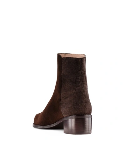Shop Stuart Weitzman Easyon Reserve In Walnut Brown Suede With Stretch Elastic