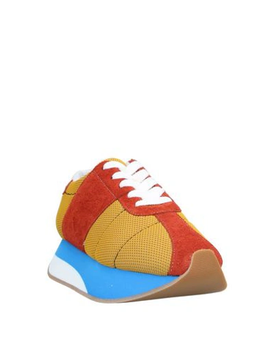 Shop Marni Sneakers In Ocher