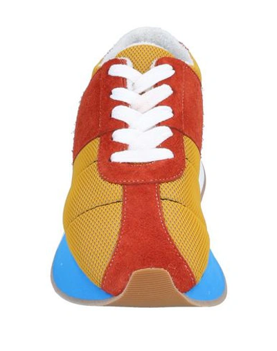 Shop Marni Sneakers In Ocher