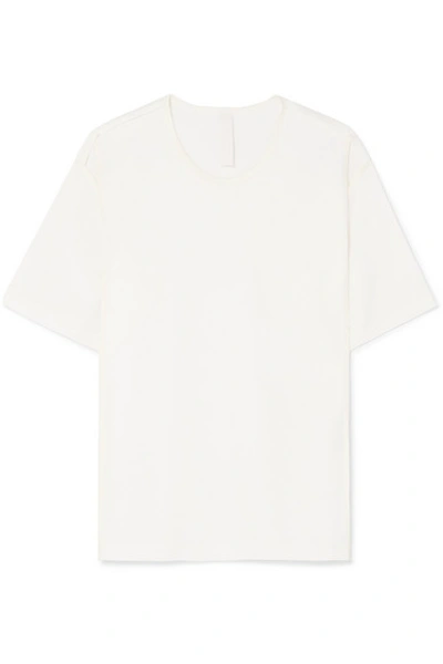 Shop Dion Lee Cutout Cotton-jersey T-shirt In Ivory