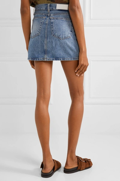 Shop Re/done Originals 60s Denim Mini Skirt In Mid Denim