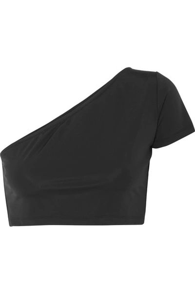 Shop All Sisters Pyramid One-shoulder Bikini Top In Black