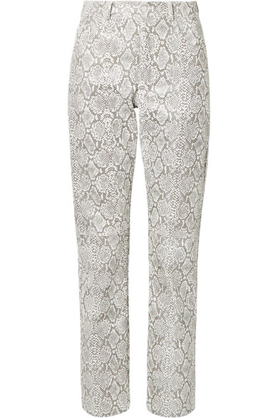 Georgia Alice Snake-effect Faux Leather Straight-leg Pants In Snake ...