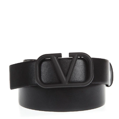 Shop Valentino Garavani Go Logo Belt In Black