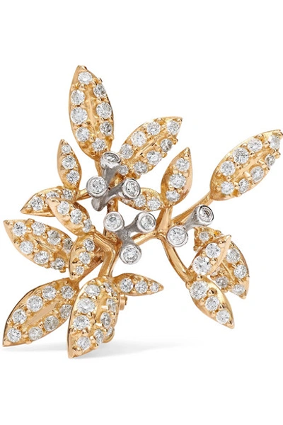 Ole Lynggaard Copenhagen Winter Frost Large 18-karat Gold Diamond Clip Earring