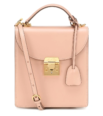 Shop Mark Cross Uptown Leather Tote In Pink