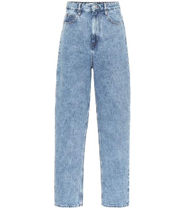 Etoile Isabel Marant Corsyj High-Rise Straight Jeans In Blue | ModeSens