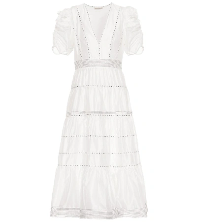 Shop Ulla Johnson Odile Cotton And Silk Dress In White