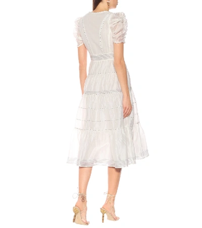Shop Ulla Johnson Odile Cotton And Silk Dress In White