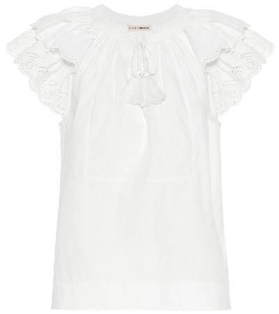 Shop Ulla Johnson Elm Ruffled Cotton Top In White