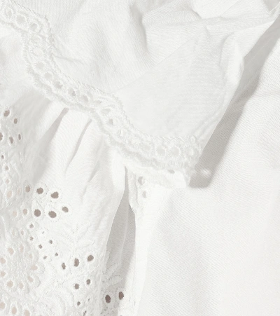 Shop Ulla Johnson Elm Ruffled Cotton Top In White