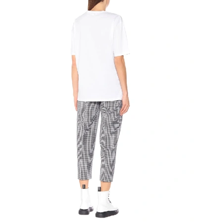 Shop Alexander Mcqueen Printed Cotton T-shirt In White