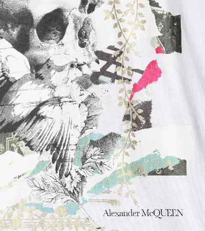 Shop Alexander Mcqueen Printed Cotton T-shirt In White