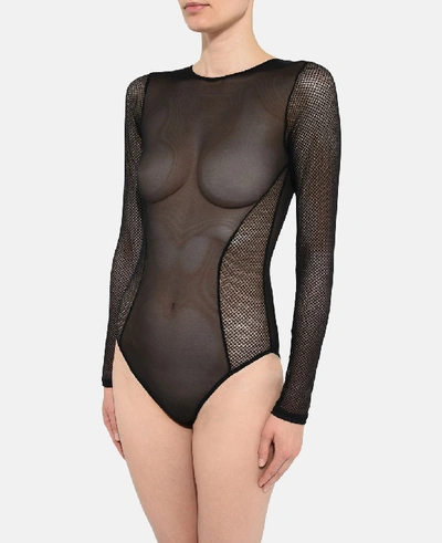 Shop Stella Mccartney Black Alice Singing Bodysuit