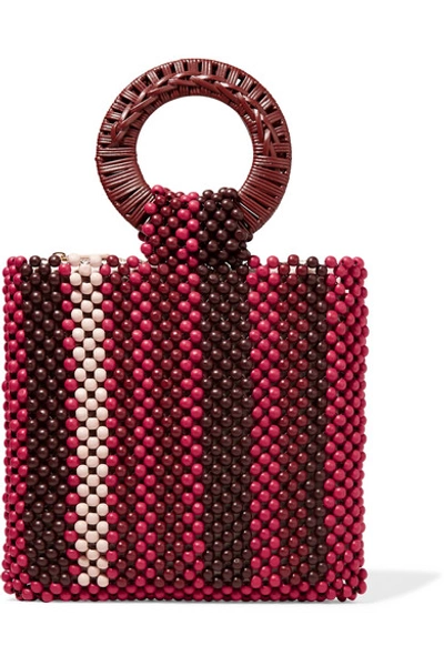 Shop Ulla Johnson Arusi Beaded Tote In Red