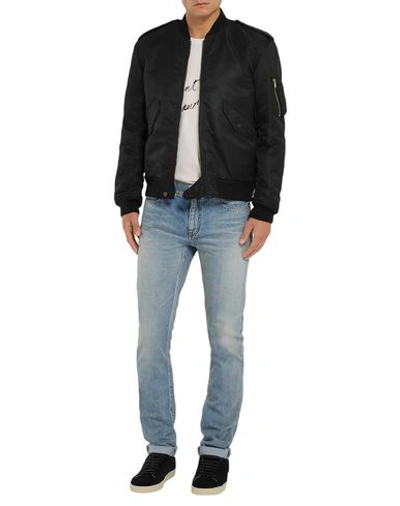 Shop Saint Laurent Man Jacket Black Size 36 Polyamide