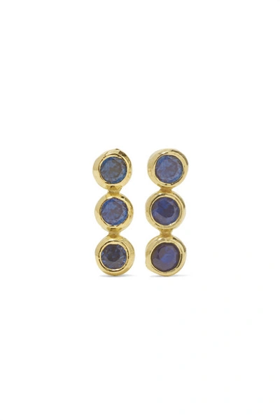 Shop Jennifer Meyer 18-karat Gold Sapphire Earrings