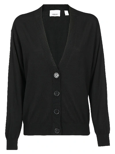 Shop Burberry Vintage Check Detail Cardigan In Black