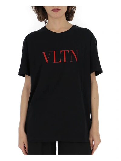 Shop Valentino Logo T In Black