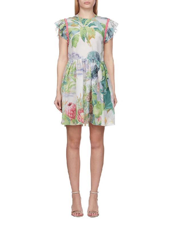 red valentino floral print dress