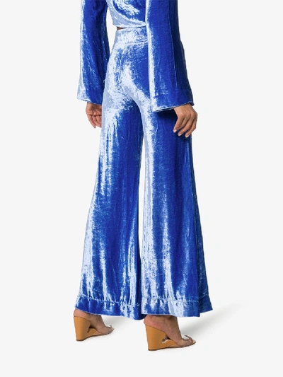 Shop Deitas Venus Velvet Trousers In Blue