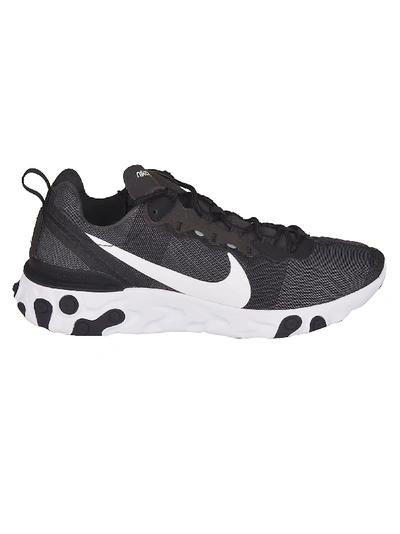 Shop Nike React Element 55 Sneakers In Black/white