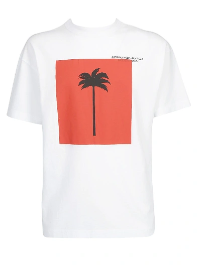 Shop Palm Angels T-shirt In White/multicolor