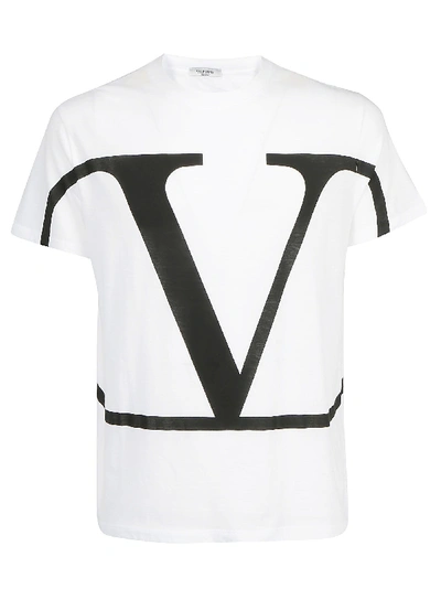 Shop Valentino T-shirt In Bianco/nero