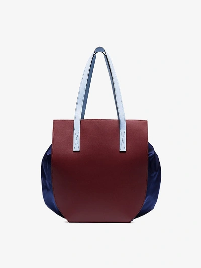 Shop Marni Burgundy Large Gusset Shopper Tote In Red