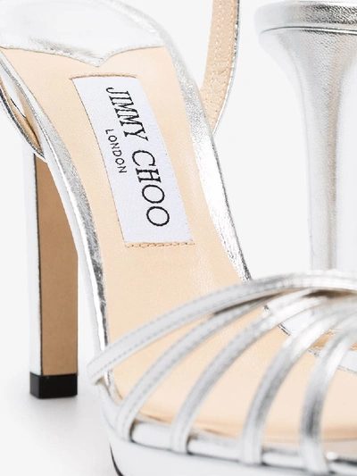 Shop Jimmy Choo Metallic Lilah 100 Platform Sandals