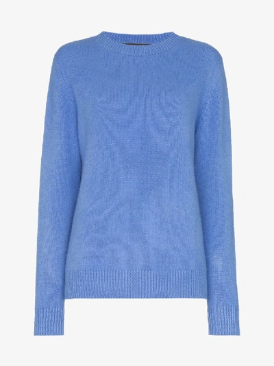 Shop The Elder Statesman Simple Cashmere Jumper In Blue