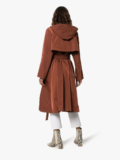 Shop Joseph Dublin Belted Trench Coat In Brown