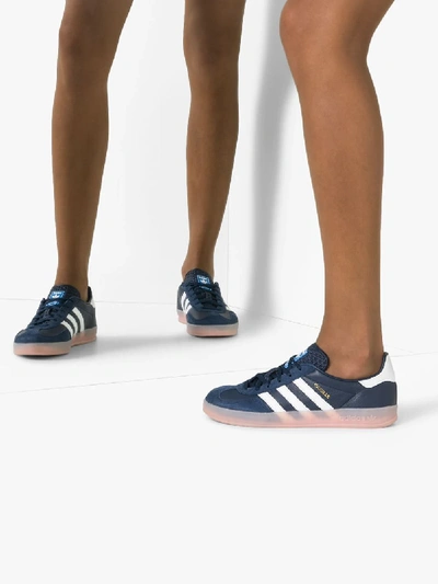 Shop Adidas Originals Adidas Blue Gazelle Low Top Sneakers