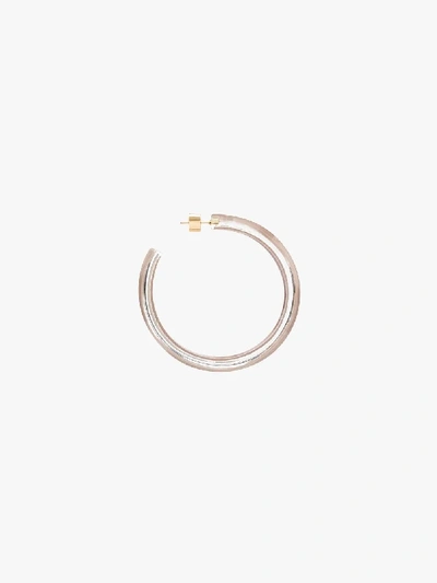 Shop Alison Lou Gold-plated Medium Jelly Hoop Earrings In Green