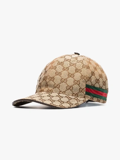Gucci Gg Supreme Canvas Baseball Cap In 棕色