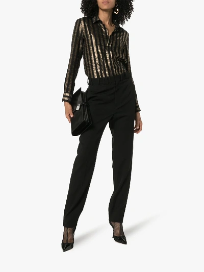 Shop Y/project High Waist Tailored Trousers In Black