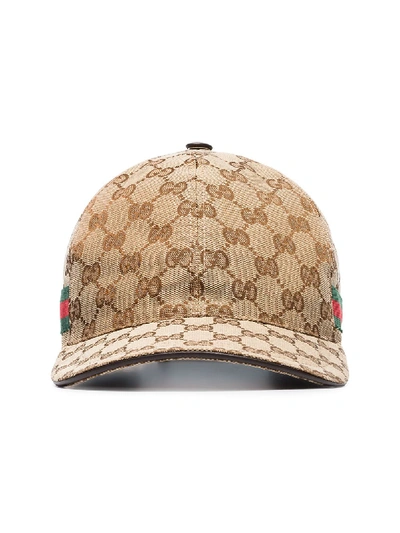 Shop Gucci Gg Supreme Canvas Baseball Cap In 棕色