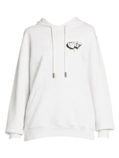 Shop Off-white Markers Regular Hoodie In White Black
