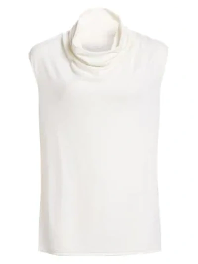 Shop The Row Leila Merino Wool & Cashmere Top In Ivory
