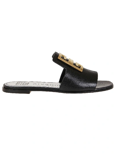 Shop Givenchy 4g Flat Sandal In Black