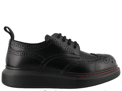 Shop Alexander Mcqueen Hybrid Laced Up Shoes In Black