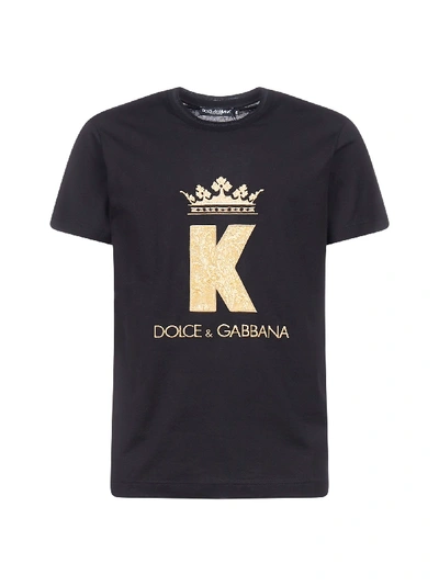 Shop Dolce & Gabbana Short Sleeve T-shirt In Nero