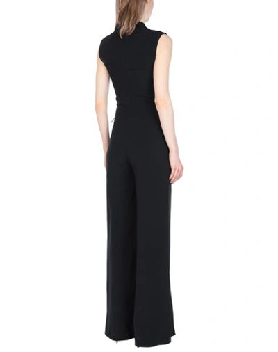 Shop Stella Mccartney Woman Jumpsuit Black Size 6-8 Viscose, Acetate, Elastane, Silk