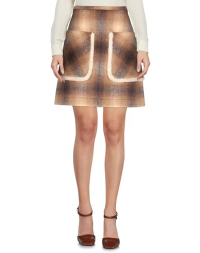Shop N°21 Mini Skirt In Camel