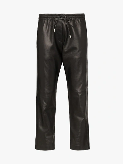 Shop Nili Lotan Monaco Drawstring Trousers In Black
