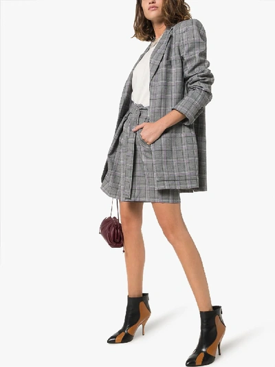 Shop Tibi James Check Blazer In Multicolour