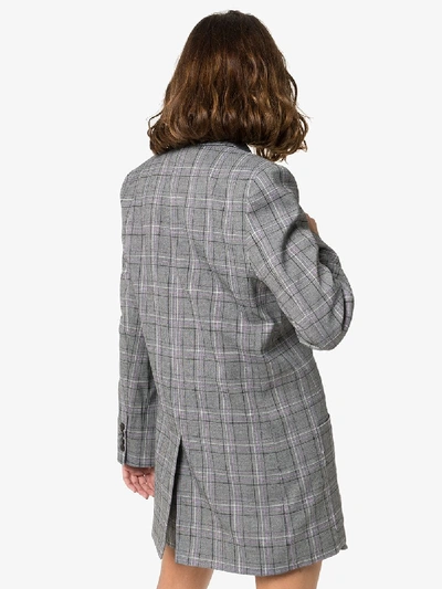 Tibi James Check Pattern Blazer In Multicolour