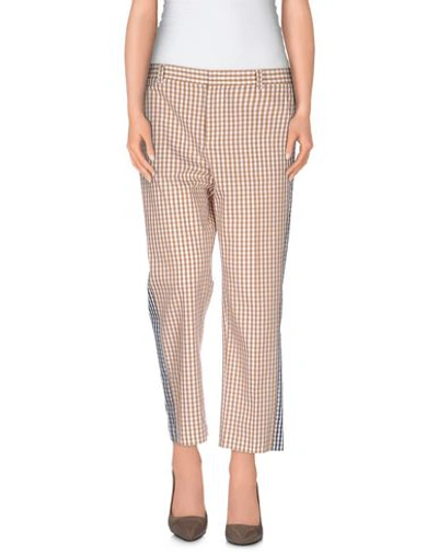 Shop N°21 Cropped Pants & Culottes In Khaki